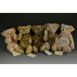 Steiff - a family of five Bears comprising Grandpa 27, 654527; Grandma 27, 654534; Father 27,