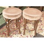 Two bentwood stools.