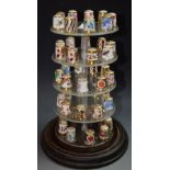 Thimbles - Royal Crown Derby various patterns including 2451, Red Aves,