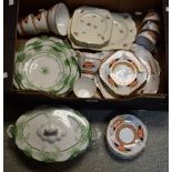An Alfred Meakin lidded tureen, five assorted plates,