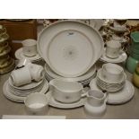 A Royal Doulton Morning Star pattern part dinner and tea set comprising plates, side plates,