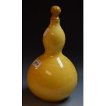 A Moorcroft double gourd vase and stopper, in yellow, 28cm high,