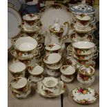 Royal Albert Old Country Roses - coffee pot, cups, saucers, sandwich tray, soup bowls, etc.