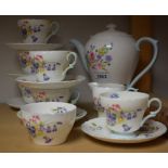 A Shelley Richmond shape Wild Flowers pattern coffee set,