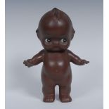 An early-mid 20th century black rubber doll, as a baby, after Mabel Lucie Attwell, 21.5cm high, c.