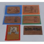 Postcards - Black Memorabilia - nine leather postcards,