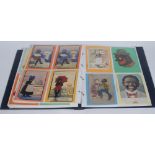 Postcards - novelty, including cut-outs, some moveables, mostly coloured, each with black person,
