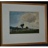 Frank Walton Gathering Clouds signed, watercolour, 22cm x 31.