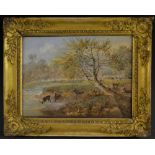 English School (19th century) Deer Grazing Estate Parkland inscribed to verso, watercolour, 14.