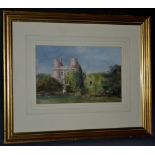 E.M.W (19th century) Castle Ruins signed with initials, watercolour, 17cm x 27.