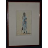 French School (early 20th century) An Art Deco Lady of Fashion indistinctly signed, watercolour, 16.