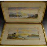 A Lewis (learly 20th century) A pair, On the Lakes signed, watercolours,