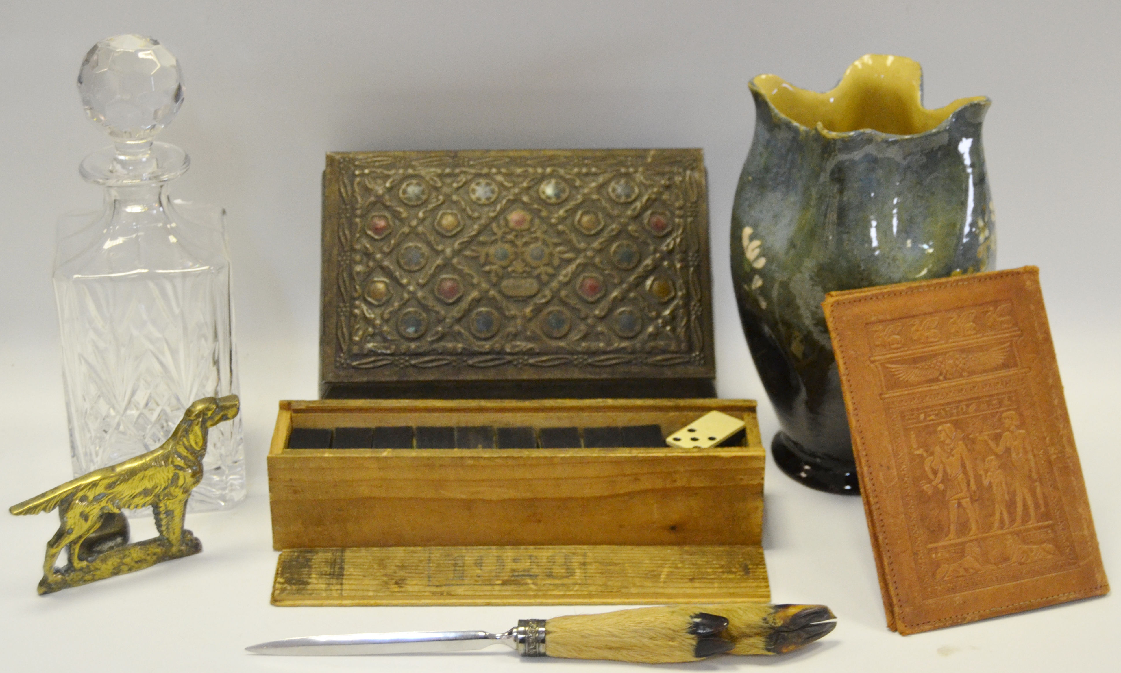 Household Goods - ceramics; glass; biscuit tin; paper parasols;