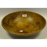 Treen - a 19th century sycamore dairy bowl