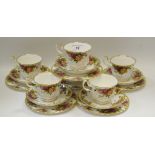 A Royal Albert Old Country Roses tea service, for six,