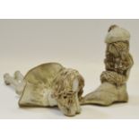 Studio Pottery - a young lady in a relaxed position;