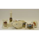 Crested Ware - Carlton China HMLS tank; others,