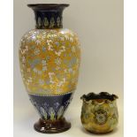 A Doulton Lambeth Patent baluster shaped vase,