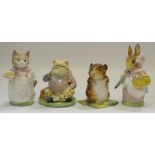 A Beswick Beatrix Potter model Mr Jeremy Fisher, gold backstamp; others, Ribby; Mrs Rabbit,