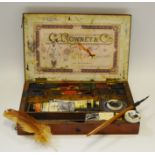 An Edwardian mahogany artist's box, by G Rowney & Co, London, c.