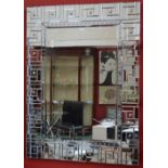 A large Art Deco style mirror.