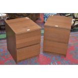 A pair of modern designer two drawer chests of drawers