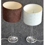 Two modern designer table lamps
