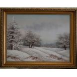 Foster Snowy Landscape signed,