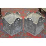 A pair of 19th century lead planters