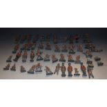 Toy Soldiers - solid cast British Red Jackets, at Attention,