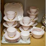 A Tuscan china tea set,