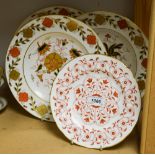 Royal Crown Derby - three Bali 27cm plates;