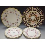 Royal Crown Derby Royal Antoinette wavy edge plates,