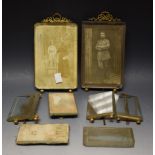 A late 19th Century parcel gilt easle picture frame,