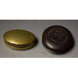 An Edwardian brass snuff box, Ted Yates, Hereford,