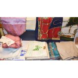 Textiles - vintage handkerchiefs, scarves, napkins,