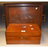 A mahogany writing slope and tray (2)