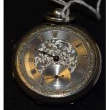 A Swiss silver pocket watch,