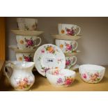 Royal Crown Derby Posies - a set of six cups and saucers;