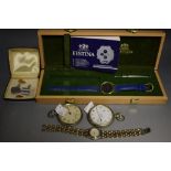 A Festina multichronograph gentleman's wrist watch, boxed; a Krug Baumen wristwatch,