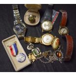 Watches and Jewellery - a Rotary 9ct gold cased wristwatch; another lady's;