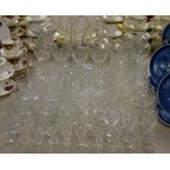 Glassware - late 19th/early 20th century crystal drinking glasses;