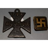 British propaganda iron cross for Kultur;