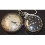 A Smiths pocket watch; another,