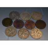 Coins - A George III copper penny, three others, c.