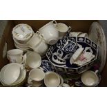 Ceramics - an Albany tea service to include six cups and saucers, tea plates, milk jug, sugar bowl,