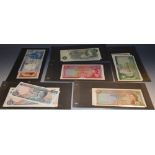 Bank Notes - Jersey £5.00 notes, x4. 2x red, 2x blue; Jo Page £1.