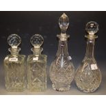 An Edinburgh cut glass crystal decanter and stopper;