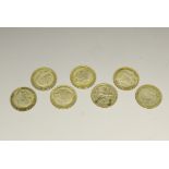 Coins - silver half crowns, 1920, 1921,