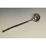 A Victorian silver toddy ladle,